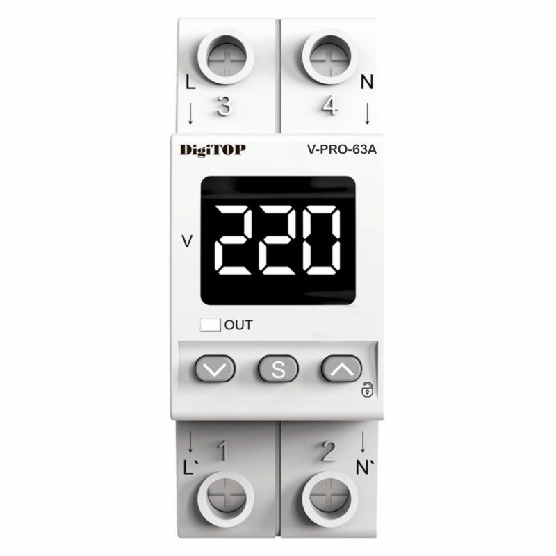 Releu monofazic protectie tensiune V-PRO-63A