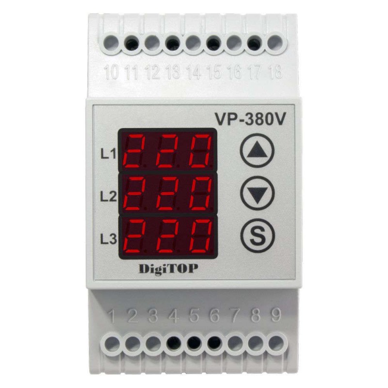 Releu trifazic protectie tensiune VP-380V DT