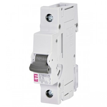 Siguranta automata 1P 6A Curba B 6kA, ETI-P6 1900007