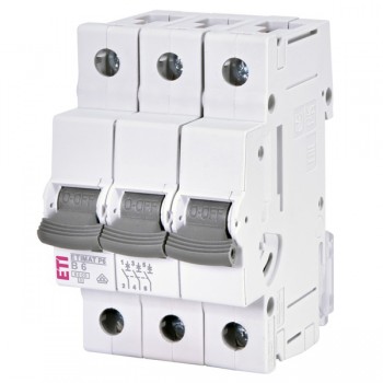 Siguranta automata 3P 6A Curba B 6kA, ETI-P6 001900307