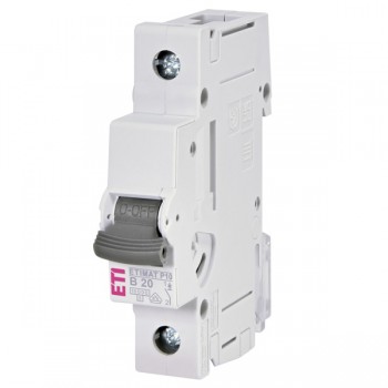 Siguranta automata 1P 20A Curba B 10kA ETI-P10 1901011