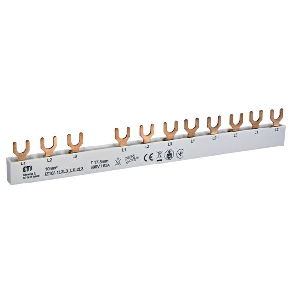 Busbar L1L2L3_L1L2L3 12M 63A furca 10mmp 2921277 ETI