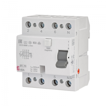Intrerupator automat diferential 4P 40A/300mA, tip A, 10kA, ETI 002061532