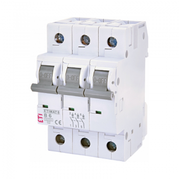 Siguranta automata 3P 6A Curba B 6kA, ETI 002115512