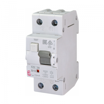 Siguranta automata diferentiala RCBO 1P+N B-10A/10mA tip A KZS-2M 002173212 ETI