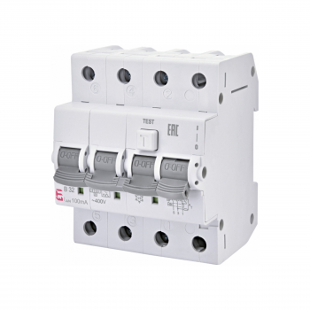 Siguranta automata diferentiala RCBO 3P+N  B-32A/300mA tip A KZS-4M 002174507 ETI