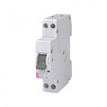Siguranta automata 1P+N  20A Curba C 6kA 1M, ETI 002191125