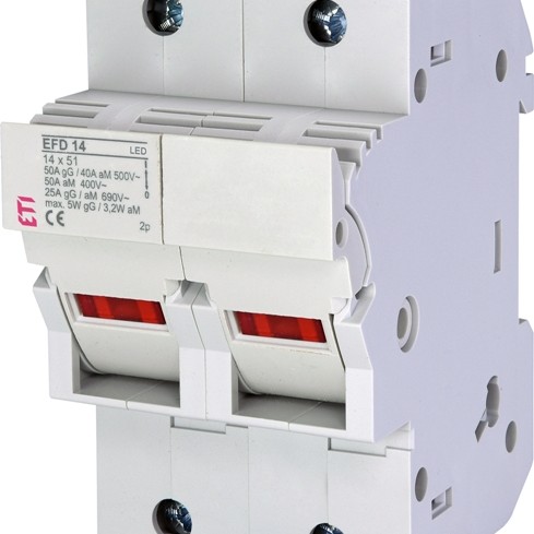 Separator port fuzibil 2P 50A 14x51 EFD 14 LED, ETI 002560013