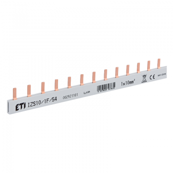 Busbar 1P 54M 63A 10mmp tip pin ETI 002921101