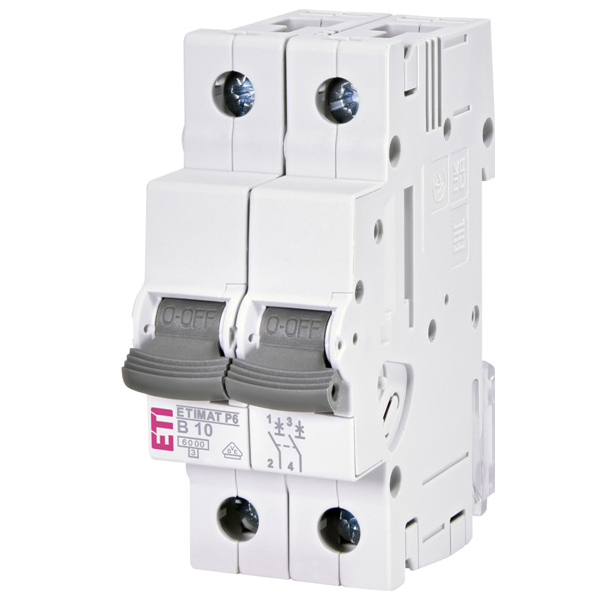 Siguranta automata 2P 10A Curba B 6kA, ETI-P6 001900208