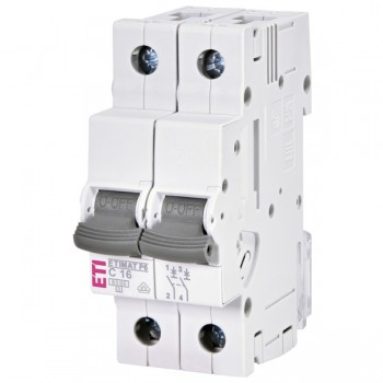 Siguranta automata 2P 16A Curba C 6kA, ETI-P6 001900230
