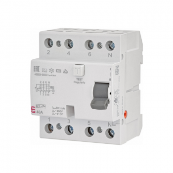 Intrerupator diferential RCCB 4P 40A/100mA 10kA tip A 002061522 ETI