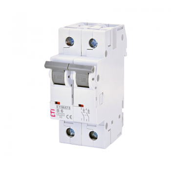 Siguranta automata 2P 6A Curba B 6kA, ETI 002113512