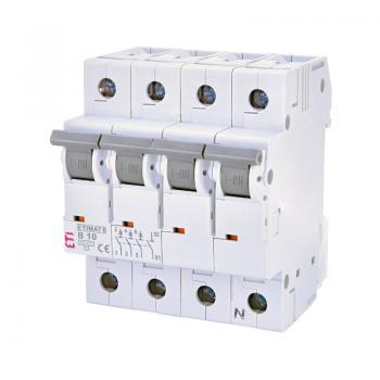 Siguranta automata 3P+N 10A Curba B 6kA, ETI 002116514