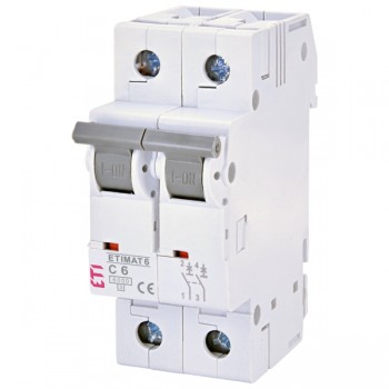 Siguranta automata 2P 6A Curba C 6kA ETI 002143512