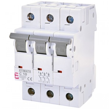 Siguranta automata 3P 10A Curba C 6kA, ETI 002145514