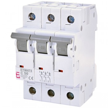 Siguranta automata 3P 50A Curba C 6kA, ETI 002145521