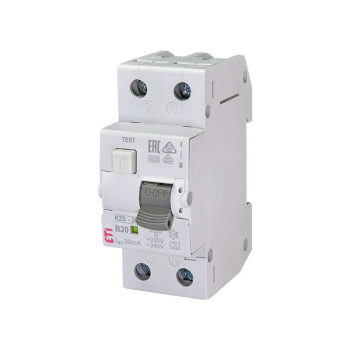 Siguranta automata diferentiala RCBO 1P+N B-20A/30mA tip A KZS-2M 002173205 ETI