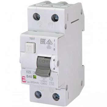 Siguranta automata diferentiala RCBO 1P+N B-40A/300mA tip A KZS-2M 002173308 ETI