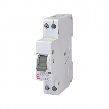 Siguranta automata 1P+N 25A Curba B 6kA 1M, ETI 002191106