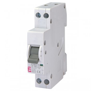 Siguranta automata 1P+N  16A Curba C 6kA 1M, ETI 002191124