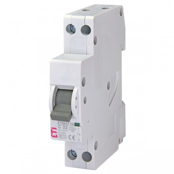 Siguranta automata 1P+N  25A Curba C 6kA 1M, ETI 002191126