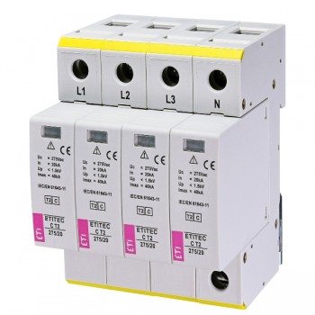 Descarcator supratensiune C T2 275/20 4+0  ETI 002440395