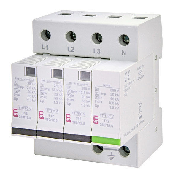 Descarcator supratensiune V T12 280/12.5 3+1  ETI 002442908