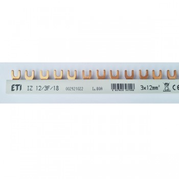 Busbar 3P 18M 10mmp 80A furca ETI 002921022