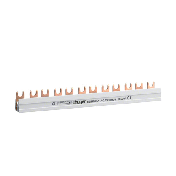 Busbar bipolar 12M 63A KDN263A Hager