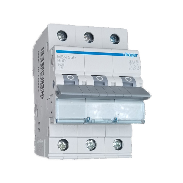 Siguranta automata 3P, 50A, 6kA, curba B, Hager MBN350