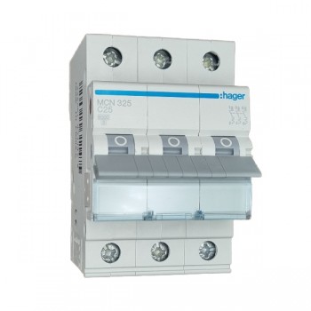 Siguranta automata 3P, 25A, 6kA, curba C Hager MCN325