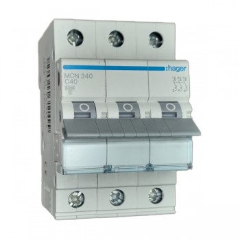Siguranta automata 3P, 40A, 6kA, curba C, Hager MCN340