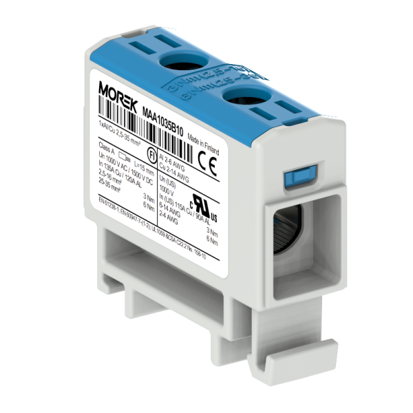 Clema derivatie 2.5-35mmp Al/Cu albastru MAA1035B10