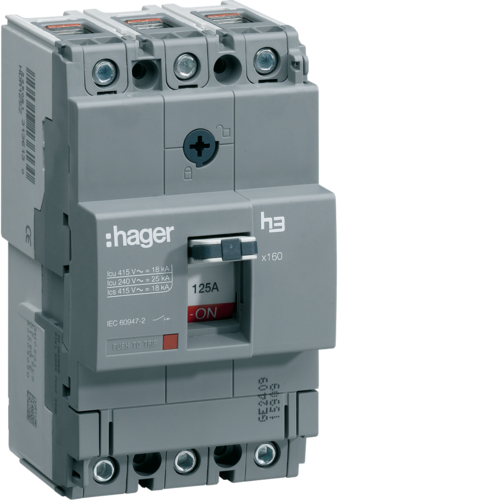 Intrerupator tip USOL 125A 3P 18kA HDA125L HAGER