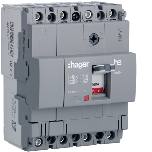 Intrerupator tip USOL 160A 4P 18kA HDA161L HAGER