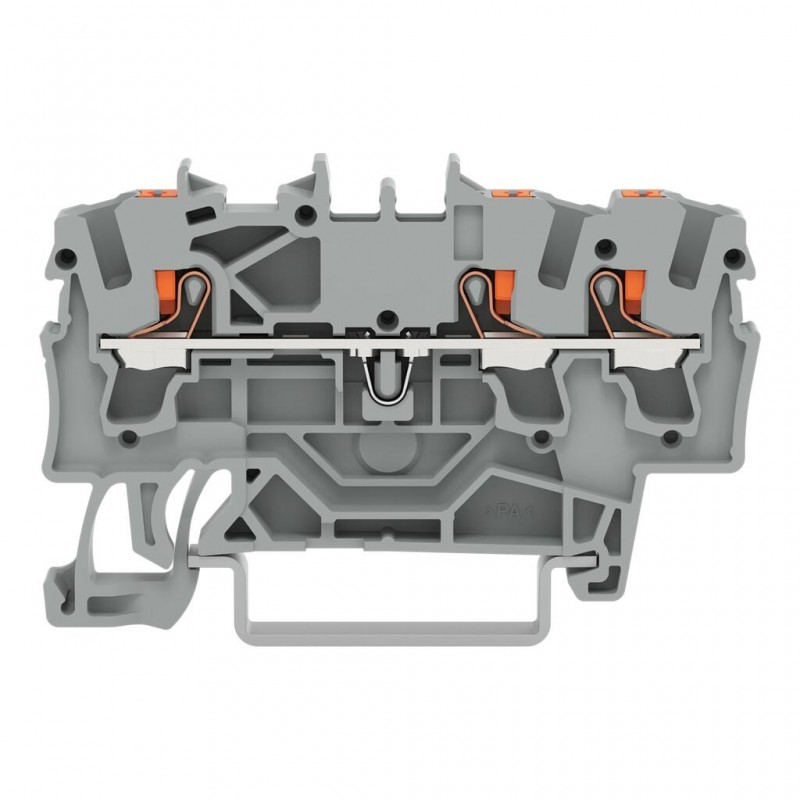 Clema sir 2.5mmp gri 2202-1301 3 cond. cage clamp  Wago